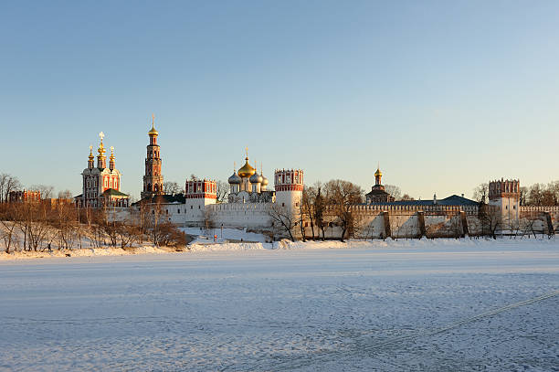 Novodevichy convent in Moscow stock photo