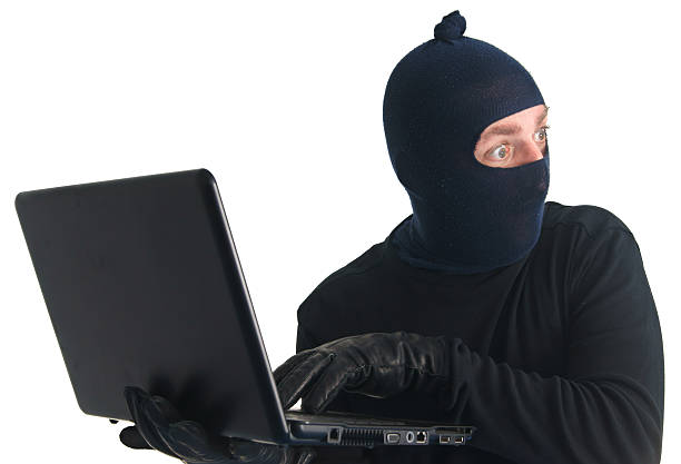 Computer Robber 310+ Hacker Laptop Side View Stock Photos, Pictures & Royalty-Free ...