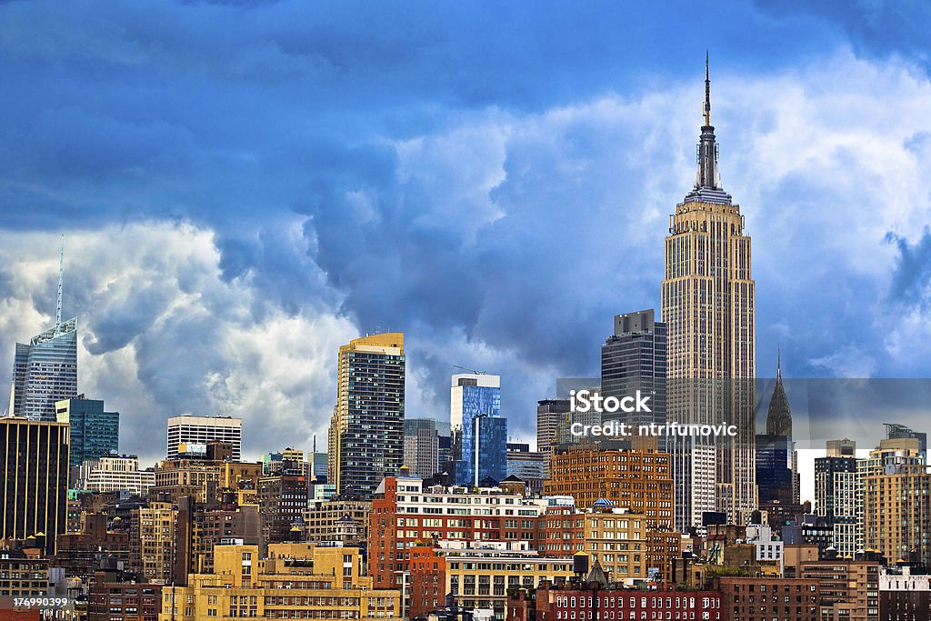 Horizonte de Manhattan, Nova York - Foto de stock de Prédio Empire State royalty-free
