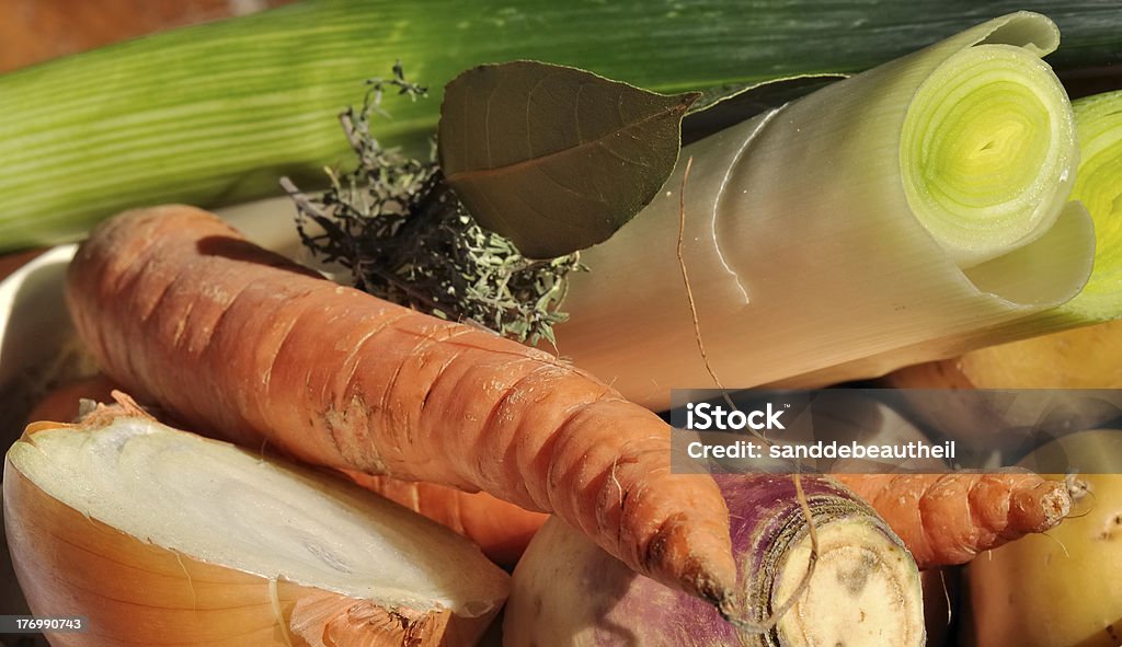 Plano aproximado de sazonal produtos hortícolas - Royalty-free Alho Francês Foto de stock