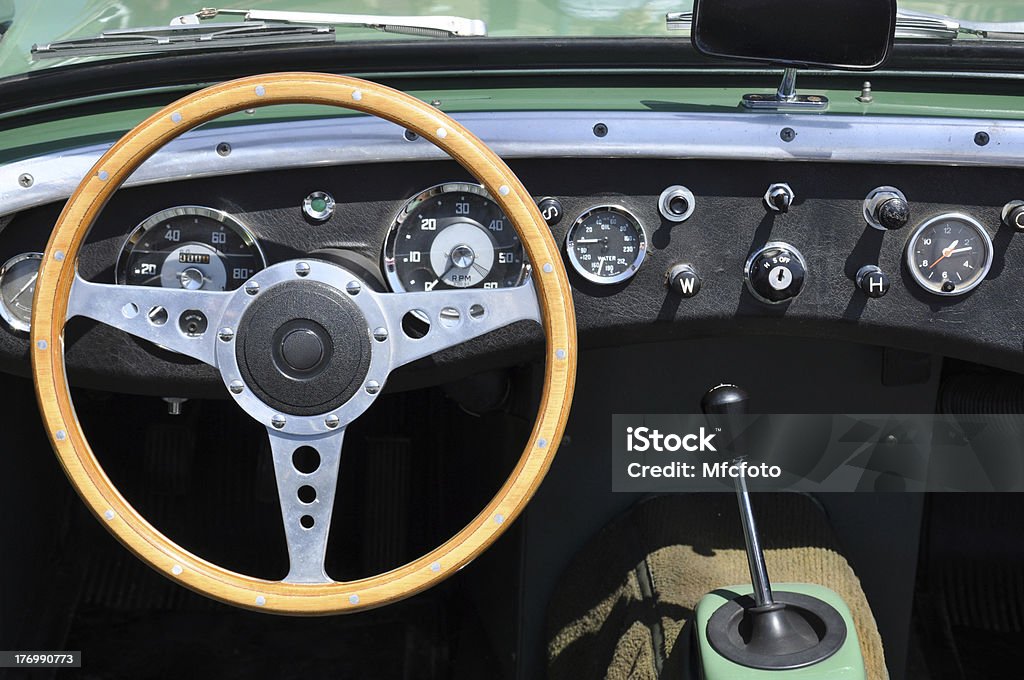 Car interior interior old car production in Europe Car Stock Photo