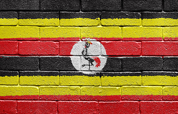 istock Flag of Uganda on brick wall 176991249