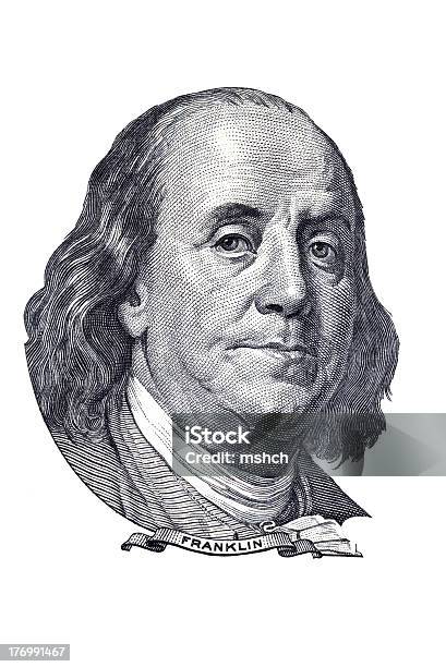 Franklin Portrait Of 100 Banknote Stock Photo - Download Image Now - Benjamin Franklin, Art, Arts Culture and Entertainment