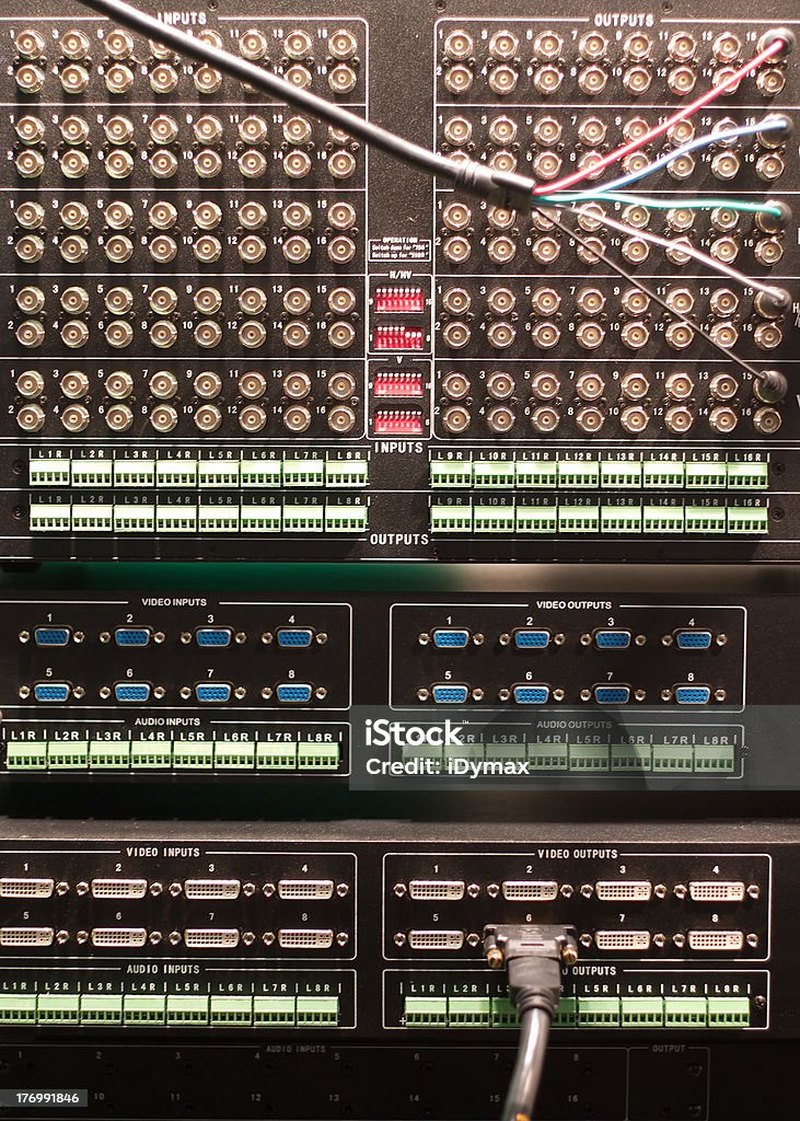 Commutation Board Commutation Panel With Many Sockets Front View Stock Photo - Download ...
