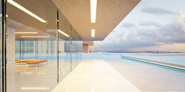 istock 3d Modern glass wall commercial buildings exterior 1769924615