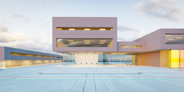 istock 3d Modern glass wall commercial buildings exterior 1769924618