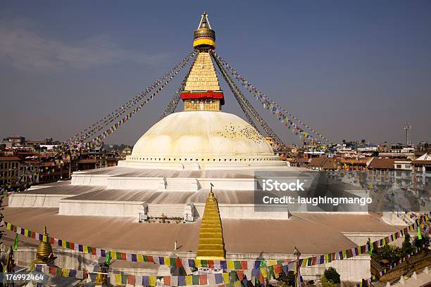 Photo libre de droit de Stupa De Bodnath La Vallée De Katmandou Népal banque d'images et plus d'images libres de droit de Architecture - Architecture, Asie, Bouddhisme