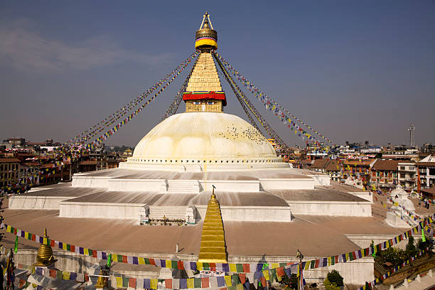 Boudhanath is one of the holiest Buddhist sites in Kathmandu, Nepal. The Buddhist stupa of Boudhanath dominates the skyline. The ancient Stupa is one of the largest in the world. The influx of large populations of refugees from Tibet has seen the construction of over 50 Tibetan Gompas (Monasteries) around Boudhanath. As of 1979, Boudhanath is a UNESCO World Heritage Site. Along with Swayambhunath, it is one of the most popular tourist sites in the Kathmandu area.