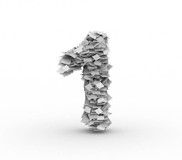 istock Big pile of paper,  number 1 176992746