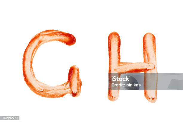 Foto de Ketchup Letras G H e mais fotos de stock de Arte e Artesanato - Assunto - Arte e Artesanato - Assunto, Comida, Comida e bebida