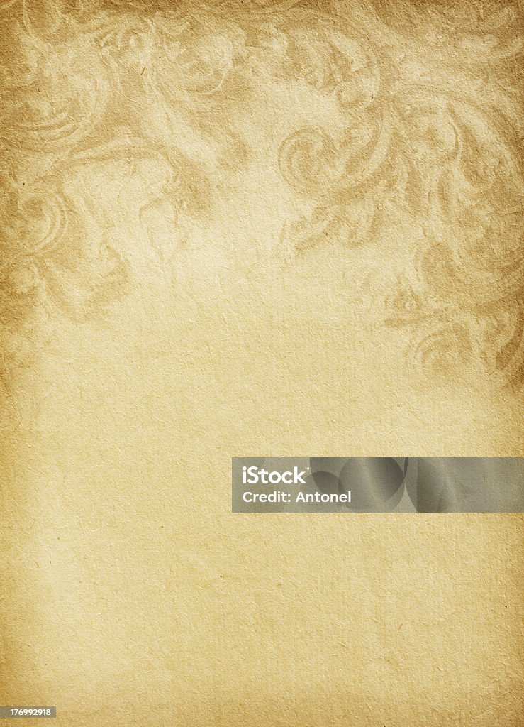 Papel velho desgastado - Foto de stock de Estampa Floral royalty-free