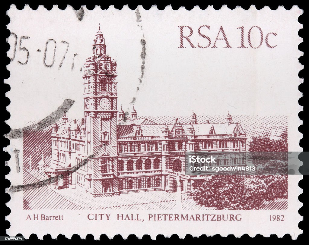 Десять процентов stamp printed in South Africa - Стоковые фото 1982 роялти-фри