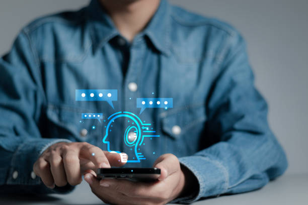 istock Chatbot Ai technology. Businessman use digital chatbot with smartphone to access information by enter command prompt for generates something, Changing technology to help with business. 1769950699