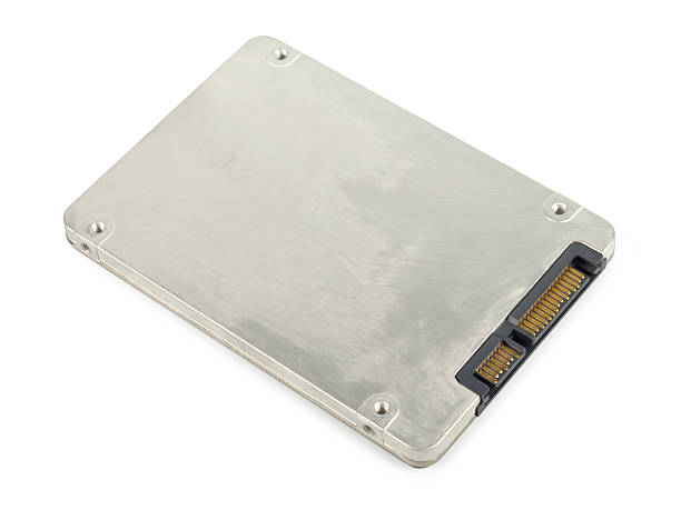 SSD Disk Metallic ssd disk drive isolated with clipping path over white solid state disk photos stock pictures, royalty-free photos & images
