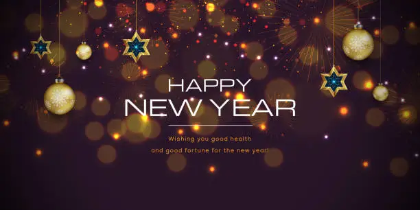 Vector illustration of Happy New Year Celebration Flyer Design