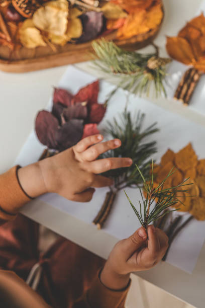 istock Children's creative activities, autumn idea 1769952958