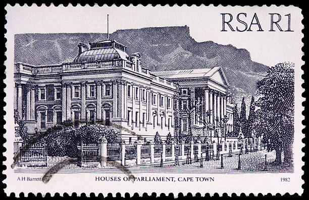 istock One-rand stamp printed in South Africa 176995351