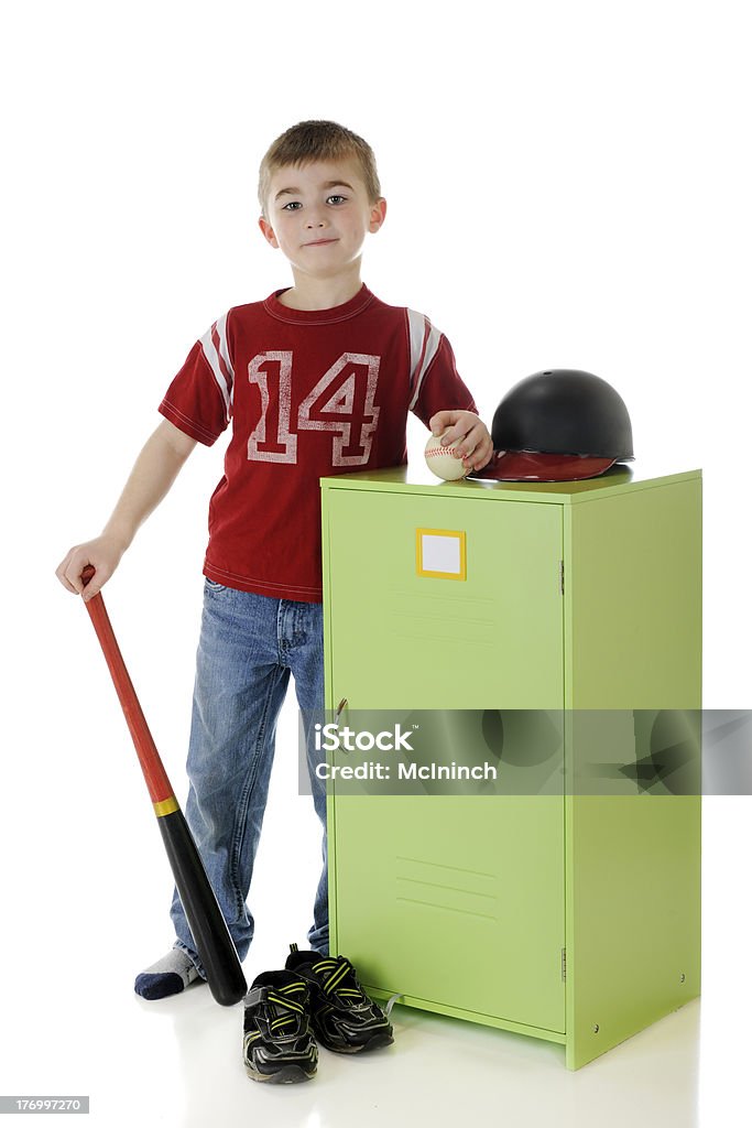 Бейсбол мальчик, Запирающийся шкафчик - Стоковые фото 4-5 лет роялти-фри