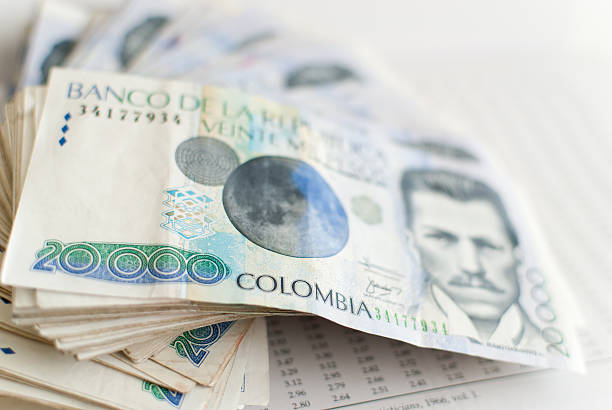 Colombian peso stock photo