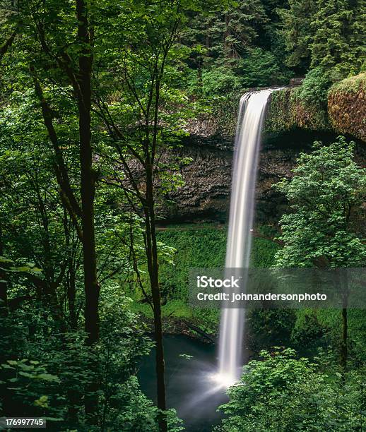 Silver Falls Waterfall Stock Photo - Download Image Now - Depression - Land Feature, Nature, No People