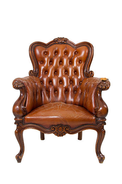 istock Brown luxury vintage leather armchair 176997936