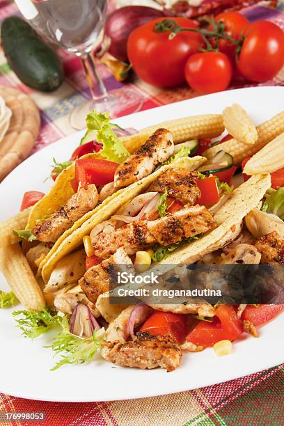 Chicken Salad In Taco Shells Stock Photo - Download Image Now - Chicken Taco, Chicken Meat, Chicken Salad