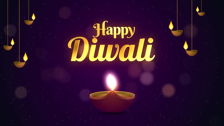 Motion graphic shot of Happy Diwali - company greetings, template, wishes, social media post