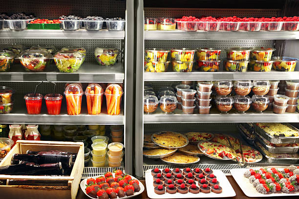 istock Refrigerated section with choices at a grocery store 177000247