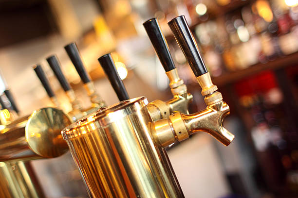 istock Row of beer taps 177000396