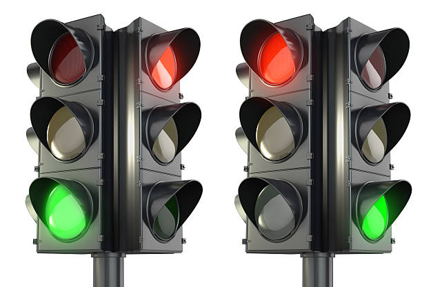istock Four sided traffic lightm red and green variations 177000848