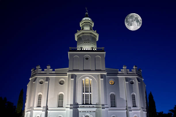 lds tempel st. george - mormonenkirche stock-fotos und bilder