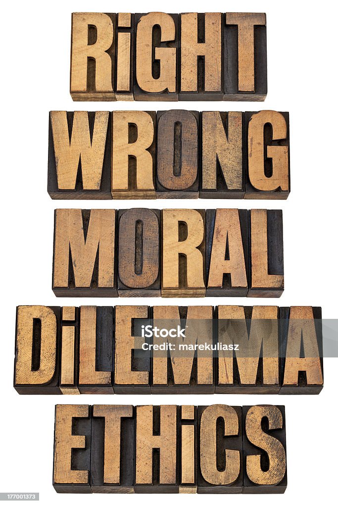 Dilemne moral concept - Photo de Antiquités libre de droits