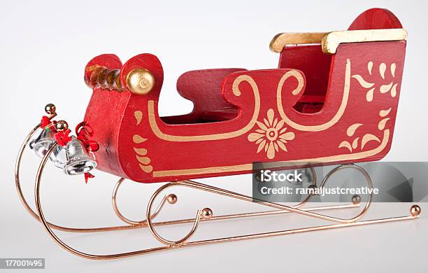 Classic Santa Sleigh Stock Photo - Download Image Now - Animal Sleigh, Santa Claus, Sled