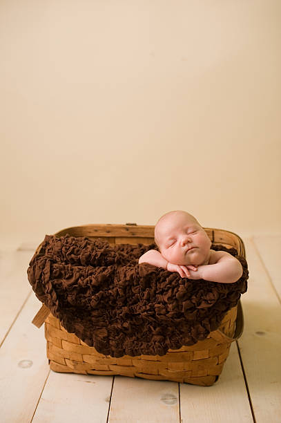 istock Newborn Sleeping in Picnic Basket 177003138