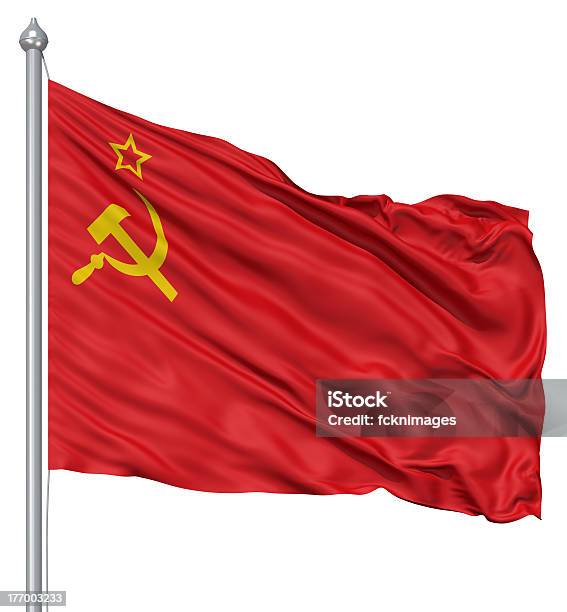 Bandera De La Ex Unión Soviética Foto de stock y más banco de imágenes de Bandera de la antigua Unión Soviética - Bandera de la antigua Unión Soviética, Bandera, Hoz