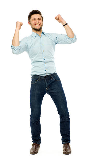 istock Successful businessman with clenched fists 177003502