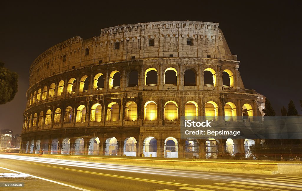 Colosseum at night, Rome "The Colosseum at night, Rome, Italy" Amphitheater Stock Photo