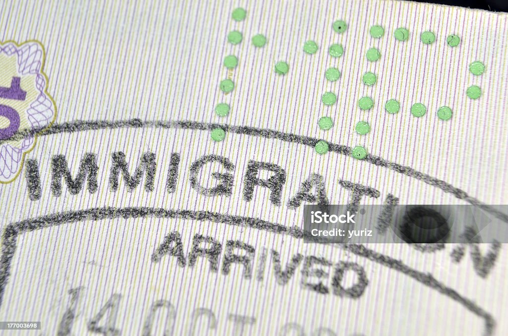 Selo de imigração - Foto de stock de Emigração e Imigração royalty-free