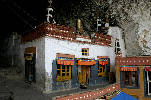 Phuktal Monastery decortainos decorations in the Phuktal monastery gompa stock pictures, royalty-free photos & images