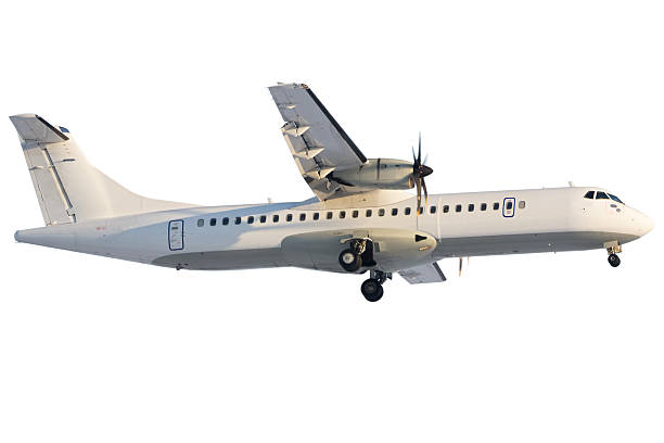 istock ATR-72 regional airplane at landing 177004532