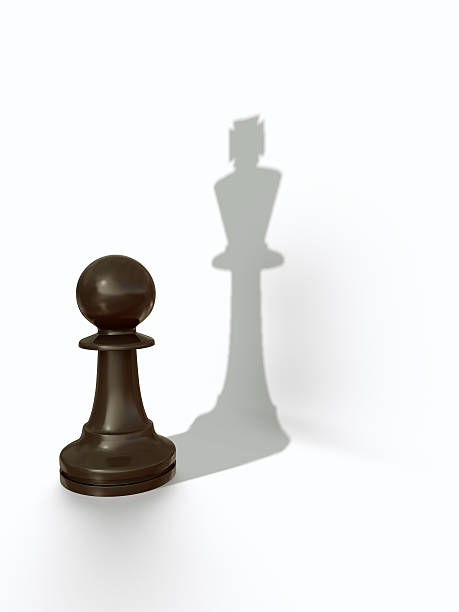 pawns shadow - chess king chess chess piece black stock-fotos und bilder