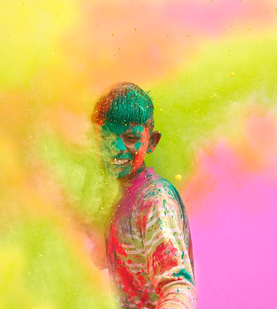 Holi festival celebrations in India.