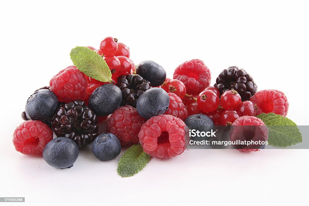 assorted of berries assorted of berries on white Berry Fruit Stock Photo