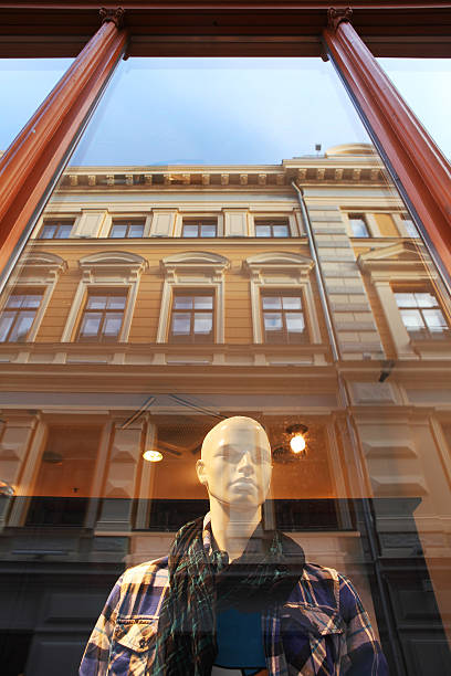 istock Mannequin behind thw window. Riga, Latvia. 177005504