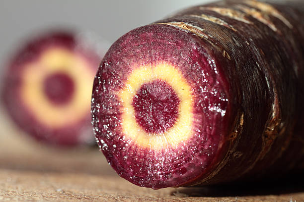 Organic purple carrot.