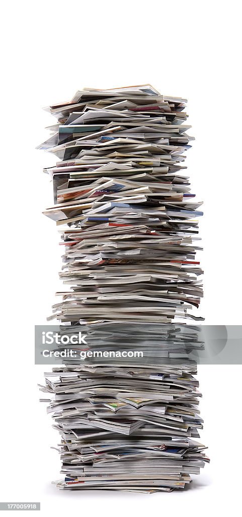 Pile de Magazines - Photo de Empilé libre de droits