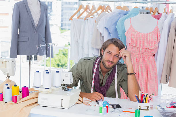 istock Thoughtful fashion designer 177006456