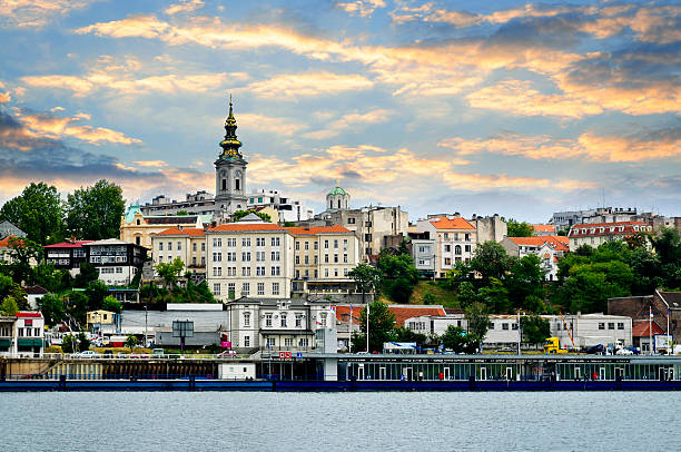 belgrad stadt an der donau - serbia stock-fotos und bilder