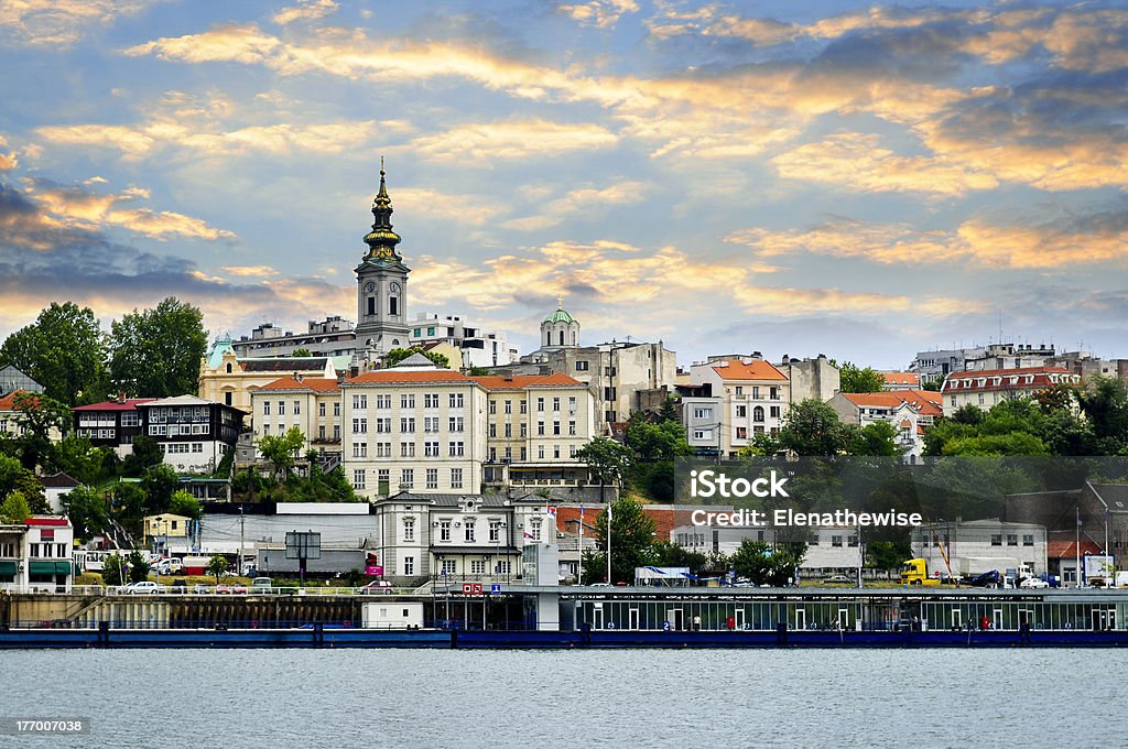 Belgrade cityscape on Danube View of Belgrade city from Danube river Serbia Stock Photo