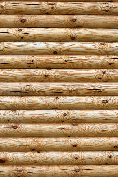 istock Logs of wooden house 177007612